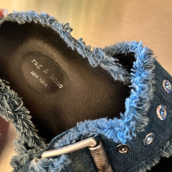 Rag & Bone Sandals Evin Denim Platform Slide - Picture 3 of 10